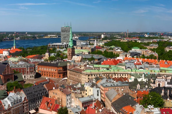 Aerial View Modern European City — ストック写真