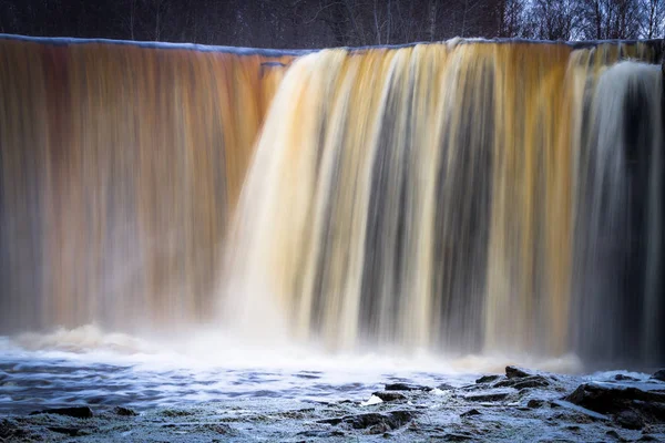 Beautiful Waterfall Winter Season — 스톡 사진