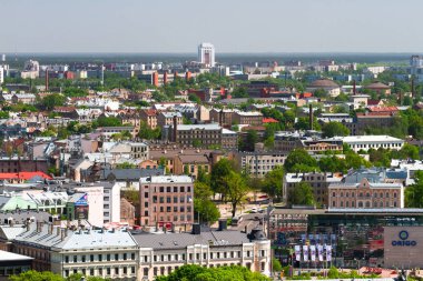 Modern Avrupa kentinin havadan görünüşü