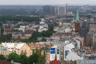 Modern Avrupa kentinin havadan görünüşü