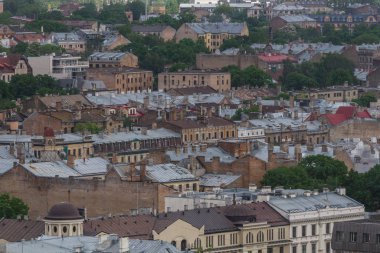 Modern Avrupa kentinin havadan görünüşü