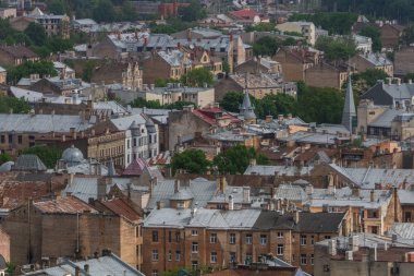 Modern Avrupa kentinin havadan görünüşü