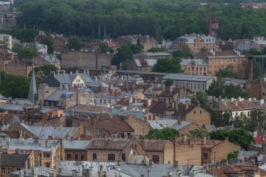 Modern Avrupa kentinin havadan görünüşü