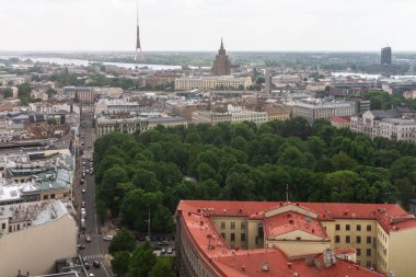 Modern Avrupa kentinin havadan görünüşü