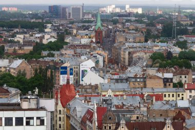 Modern Avrupa kentinin havadan görünüşü