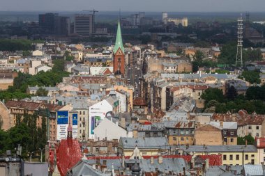 Modern Avrupa kentinin havadan görünüşü