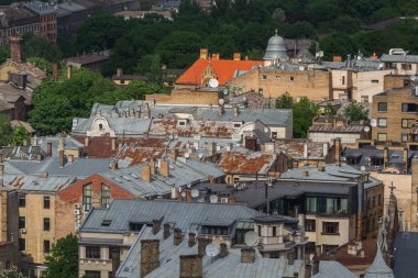 Modern Avrupa kentinin havadan görünüşü