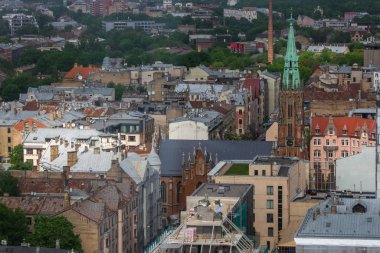 Modern Avrupa kentinin havadan görünüşü