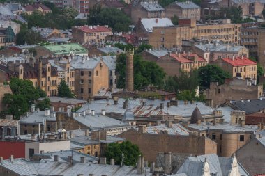 Modern Avrupa kentinin havadan görünüşü