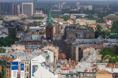 Modern Avrupa kentinin havadan görünüşü