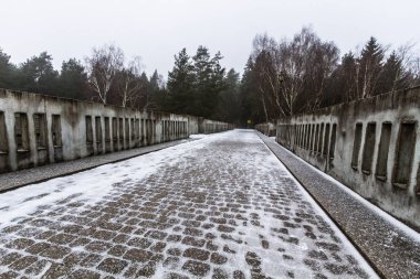 Kış parkındaki yol.