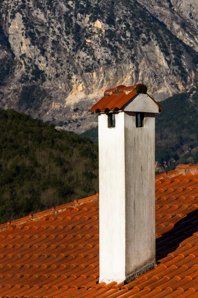 Casa Cantos Rodados Las Montañas Grecia — Foto de Stock