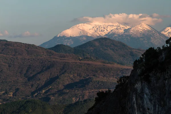 Vista Aerea Del Paesaggio Montano — Foto Stock