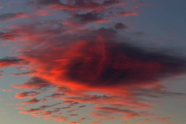 Orange Clouds Sky Sunset Time — Stock Photo, Image