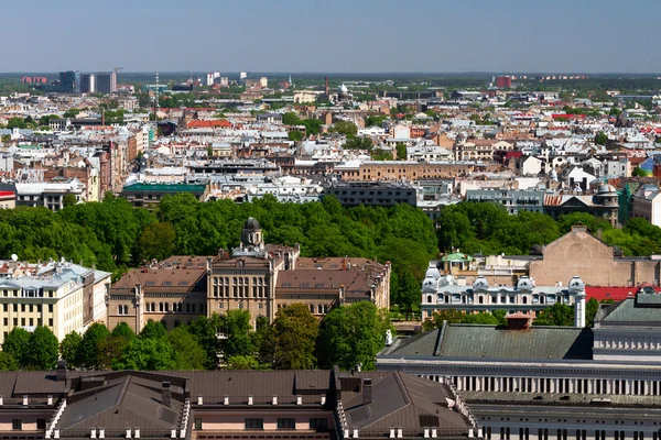 Aerial View Modern European City — 图库照片