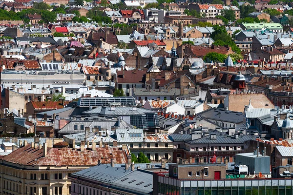 Aerial View Modern European City — Stock Photo, Image