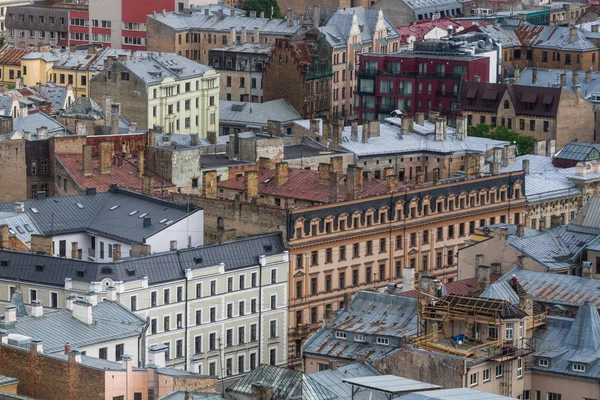 Letecký Pohled Moderní Evropské Město — Stock fotografie