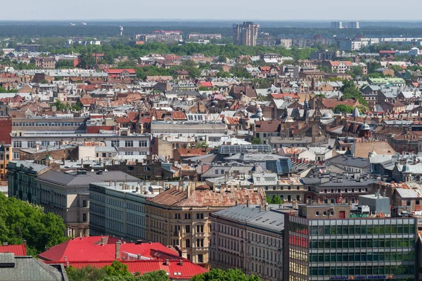 Luchtfoto Van Moderne Europese Stad — Stockfoto