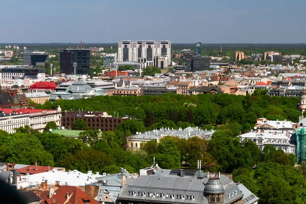 Aerial View Modern European City — 图库照片