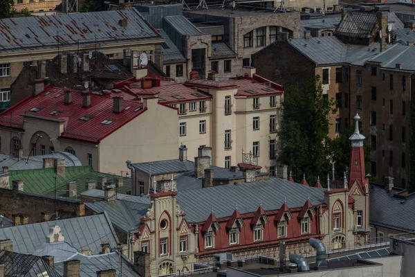 Aerial View Modern European City — ストック写真