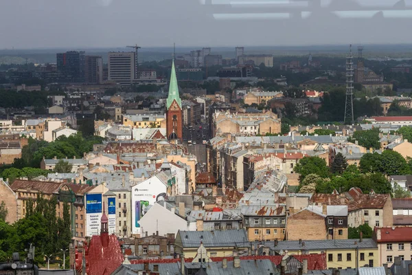 Widok Lotu Ptaka Nowoczesne Europejskie Miasto — Zdjęcie stockowe