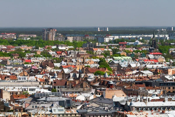 Luftaufnahme Der Modernen Europäischen Stadt — Stockfoto