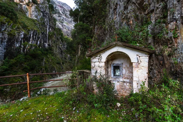 Griechischer Schrein Proskinitari Und Kirche Griechenland — Stockfoto