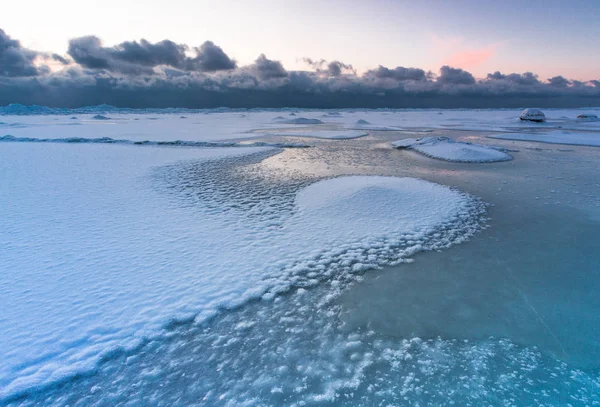 Besneeuwde Landschap Winterseizoen — Stockfoto