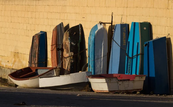 Holzboote Auf Der Insel Malta — Stockfoto