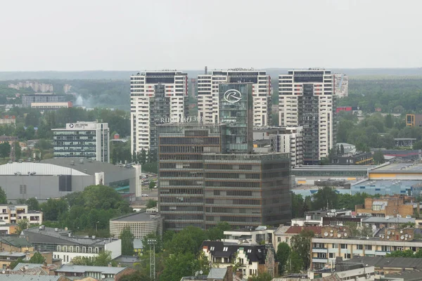 Aerial View Modern European City — 스톡 사진