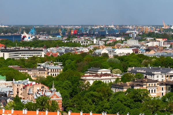 Letecký Pohled Moderní Evropské Město — Stock fotografie