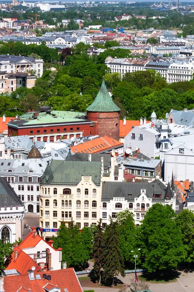 Aerial View Modern European City — ストック写真