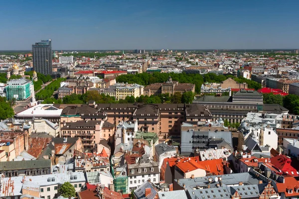 Aerial View Modern European City Stock Photo