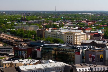 Modern Avrupa kentinin havadan görünüşü