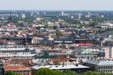 Modern Avrupa kentinin havadan görünüşü