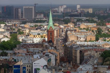 Modern Avrupa kentinin havadan görünüşü