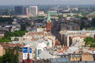 Modern Avrupa kentinin havadan görünüşü