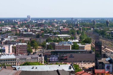 Modern Avrupa kentinin havadan görünüşü