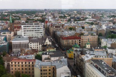 Modern Avrupa kentinin havadan görünüşü