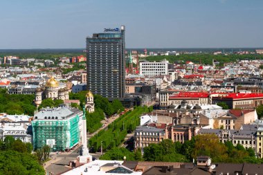 Modern Avrupa kentinin havadan görünüşü