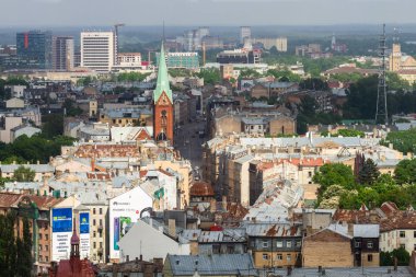 Modern Avrupa kentinin havadan görünüşü
