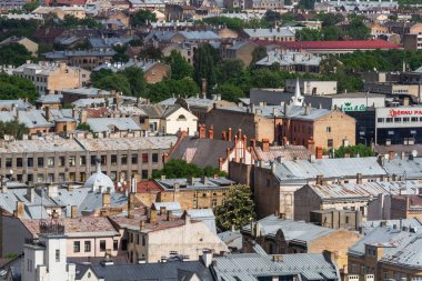 Modern Avrupa kentinin havadan görünüşü