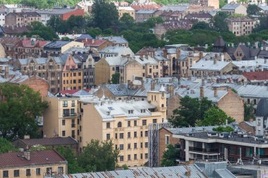 Modern Avrupa kentinin havadan görünüşü