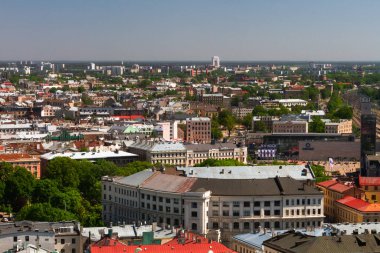 Modern Avrupa kentinin havadan görünüşü