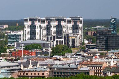 Modern Avrupa kentinin havadan görünüşü