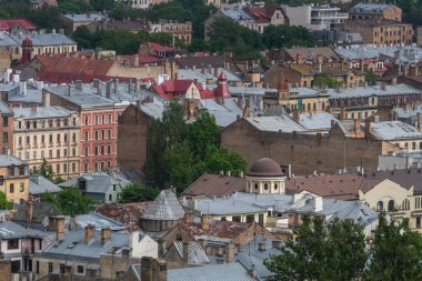 Modern Avrupa kentinin havadan görünüşü