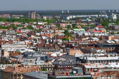 Modern Avrupa kentinin havadan görünüşü