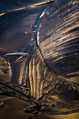 Gün batımında buz çizimi