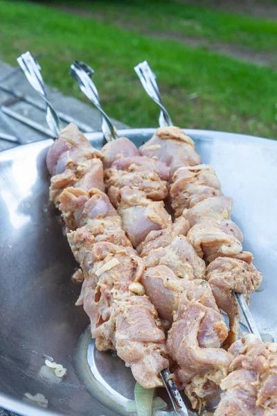 Kebabs Carne Bol Fier — Fotografie, imagine de stoc