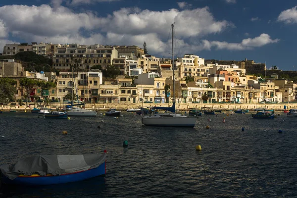 Båtar Havshamnen Malta — Stockfoto